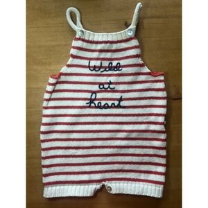 Oeuf Baby Knit Cotton Romper Unisex‎ 12 M Wild at Heart